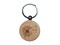 Dandelion Blowing in Wind Engraved Wood Round Keychain Tag Charm